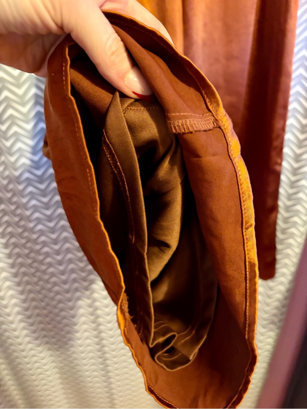 Lulus | Flirt For Fun Rust Brown Tie-Front Two-Piece Wide-Leg Jumpsuit, XS - Picture 9 of 11